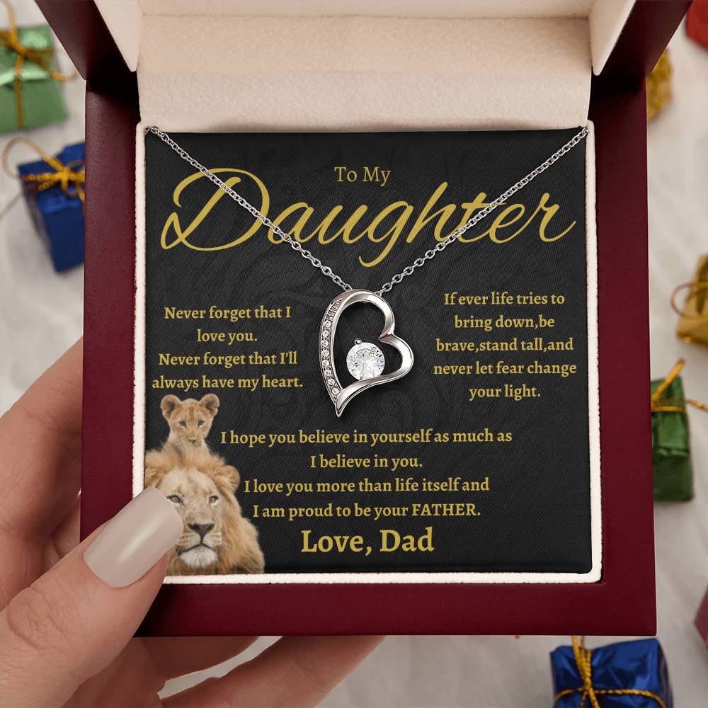 To My Daughter Necklace gift
