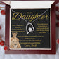 To My Daughter Necklace gift