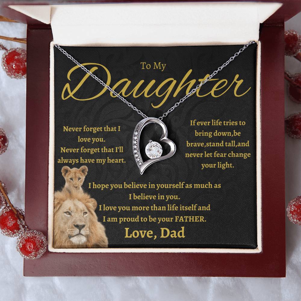 To My Daughter Necklace gift
