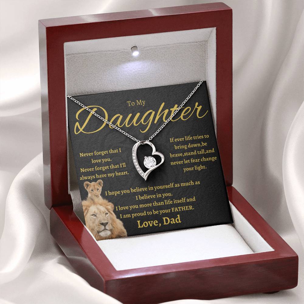To My Daughter Necklace gift