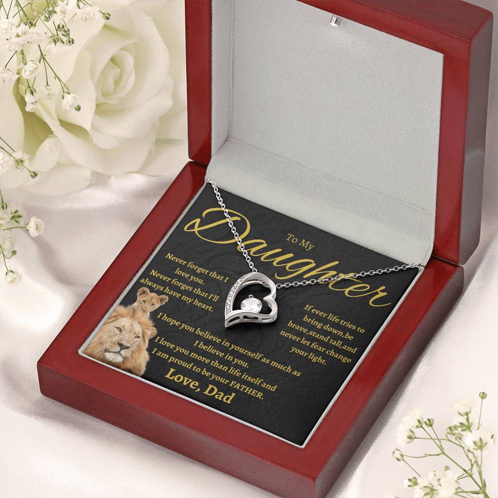 To My Daughter Necklace gift