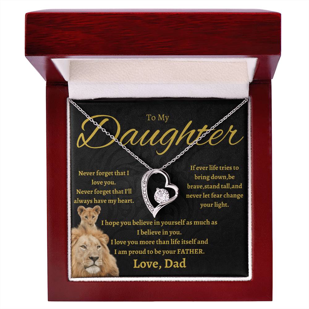 To My Daughter Necklace gift