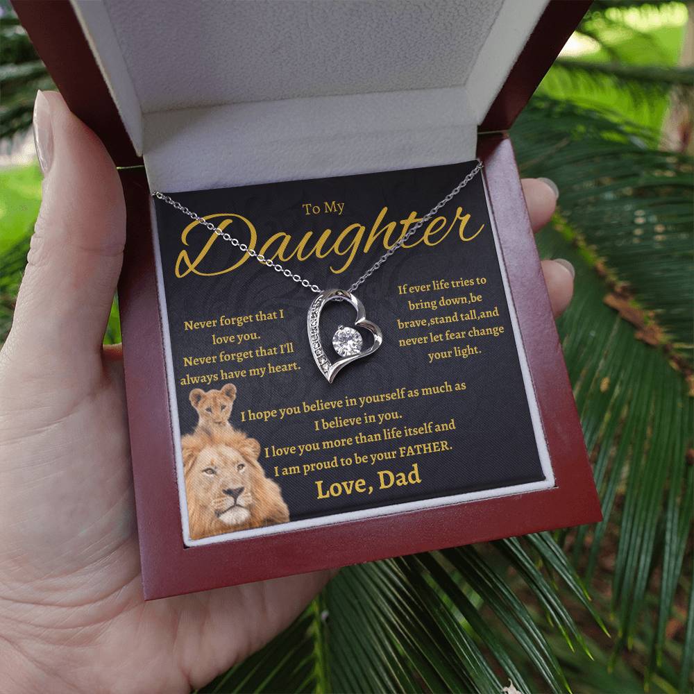 To My Daughter Necklace gift
