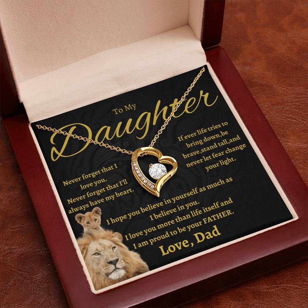 To My Daughter Necklace gift