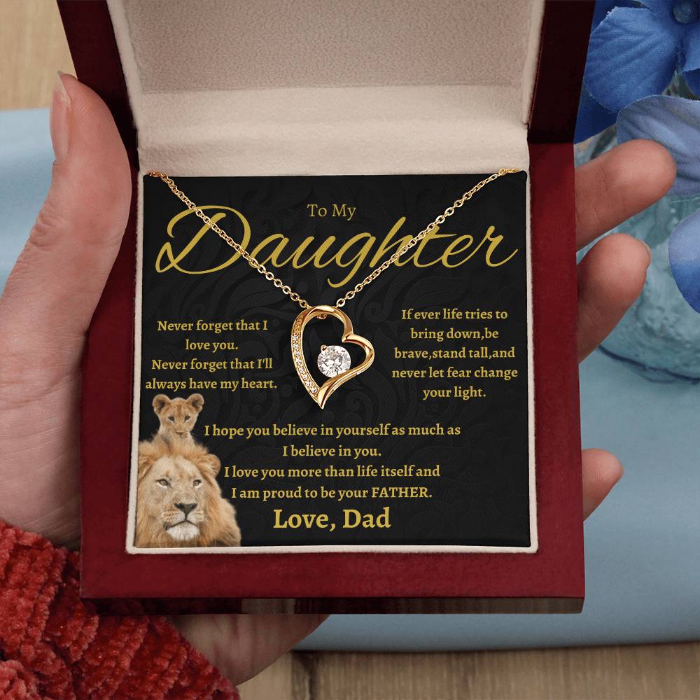 To My Daughter Necklace gift