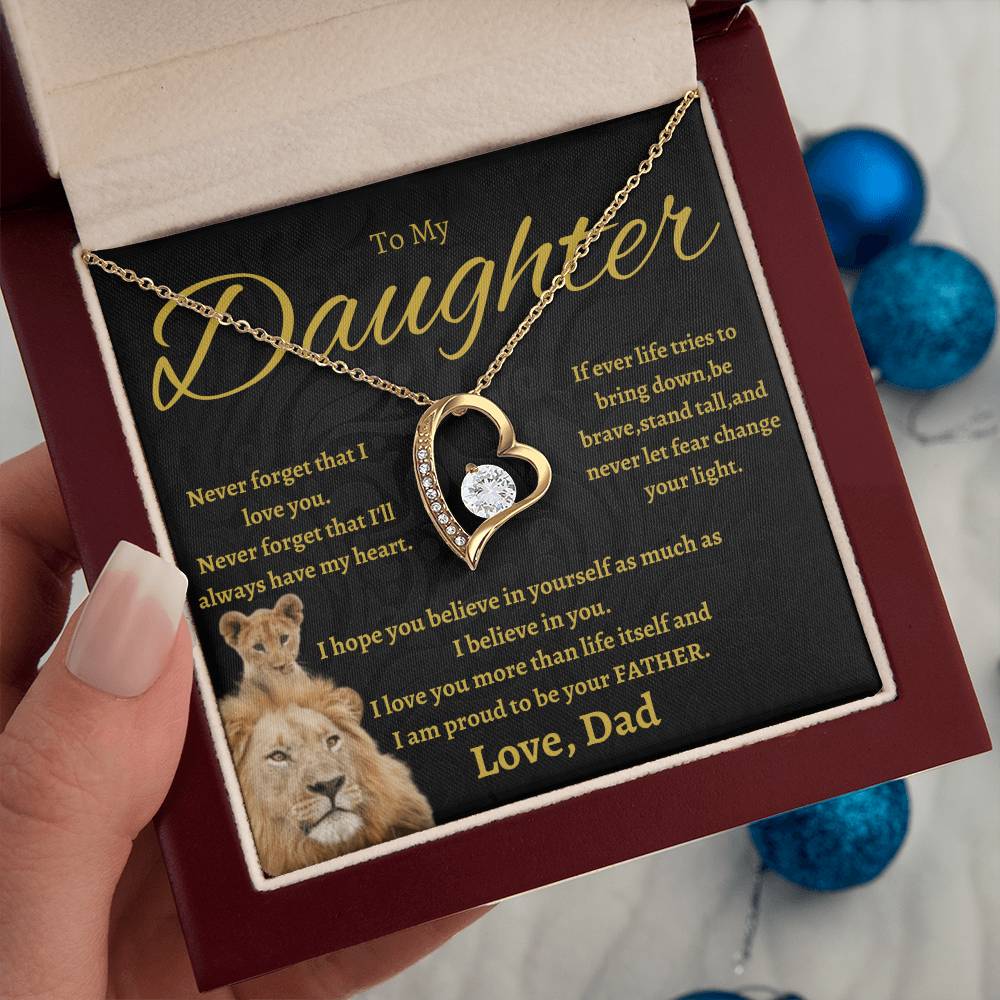 To My Daughter Necklace gift