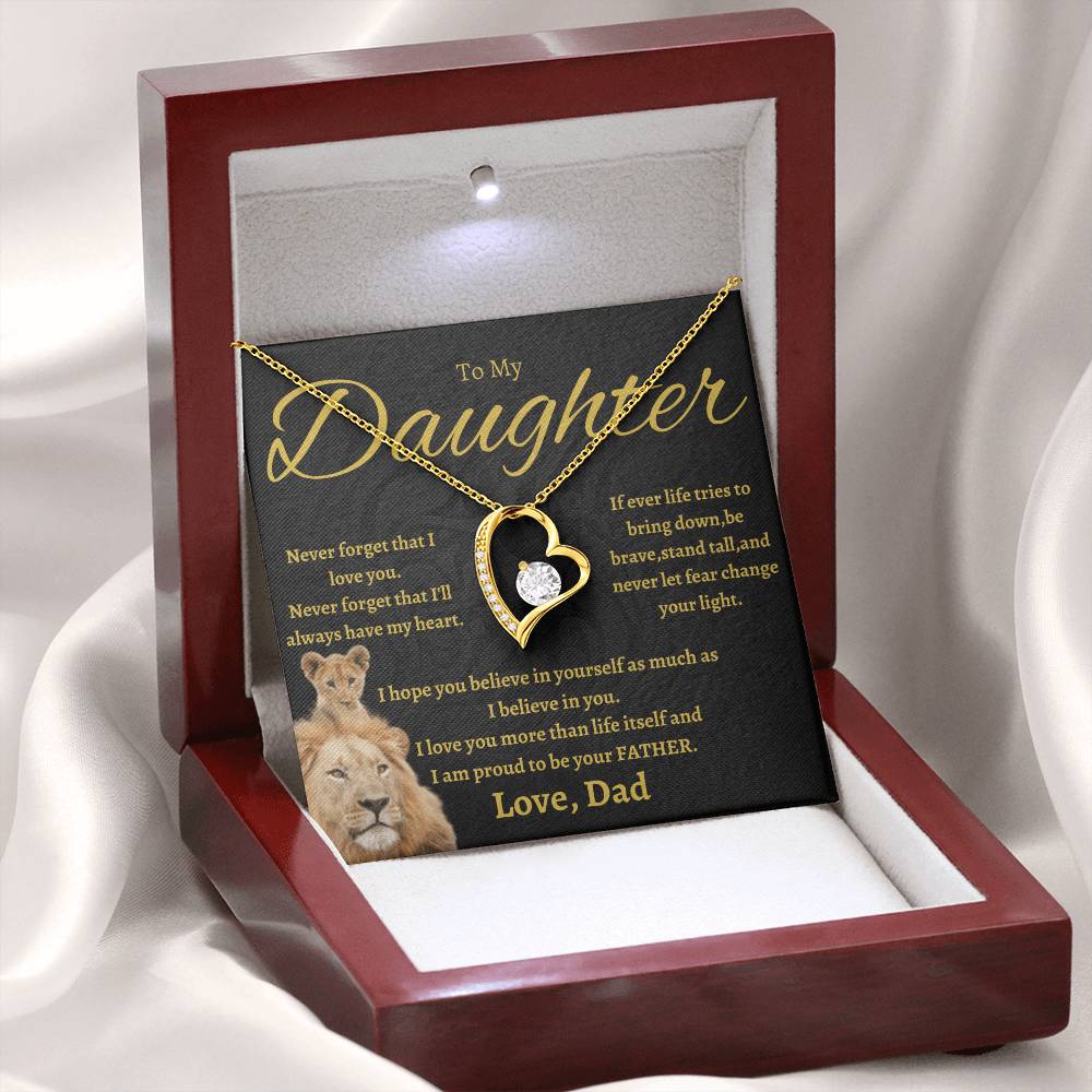 To My Daughter Necklace gift
