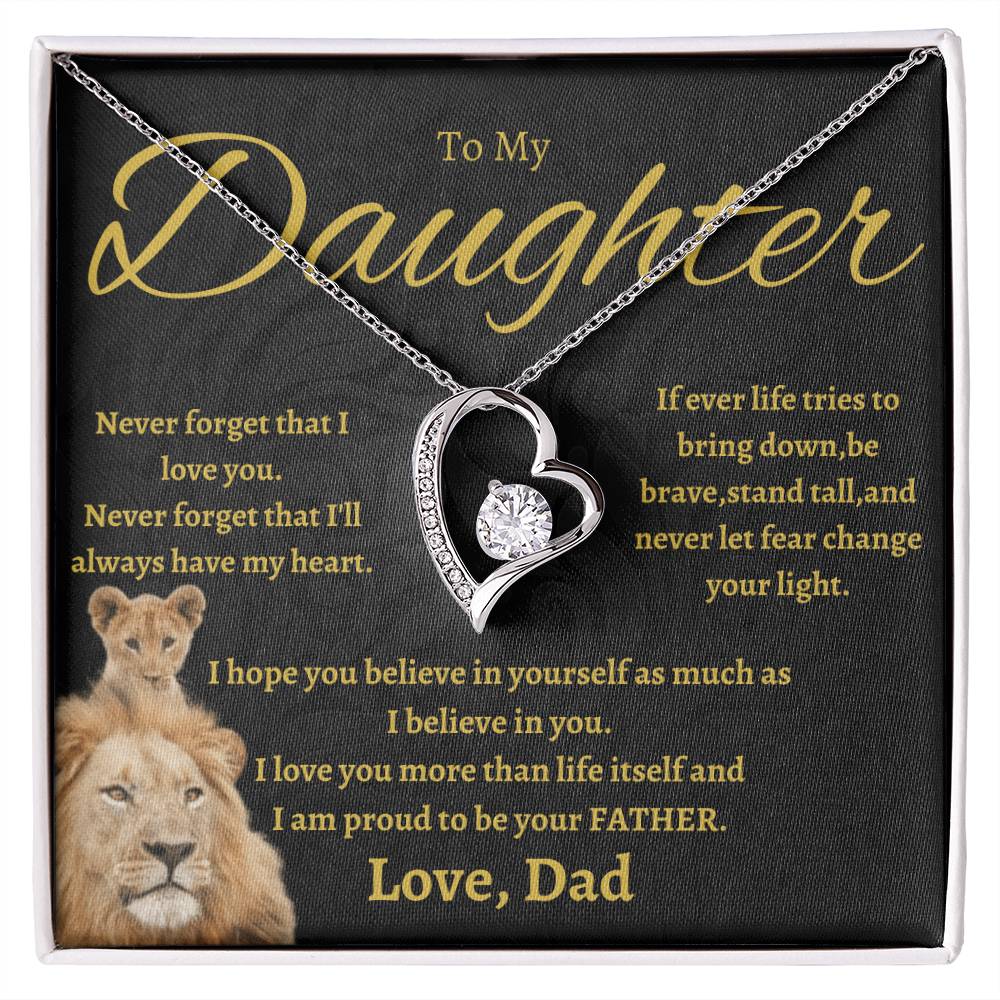 To My Daughter Necklace gift
