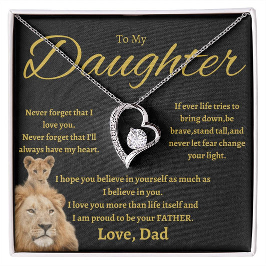 To My Daughter Necklace gift