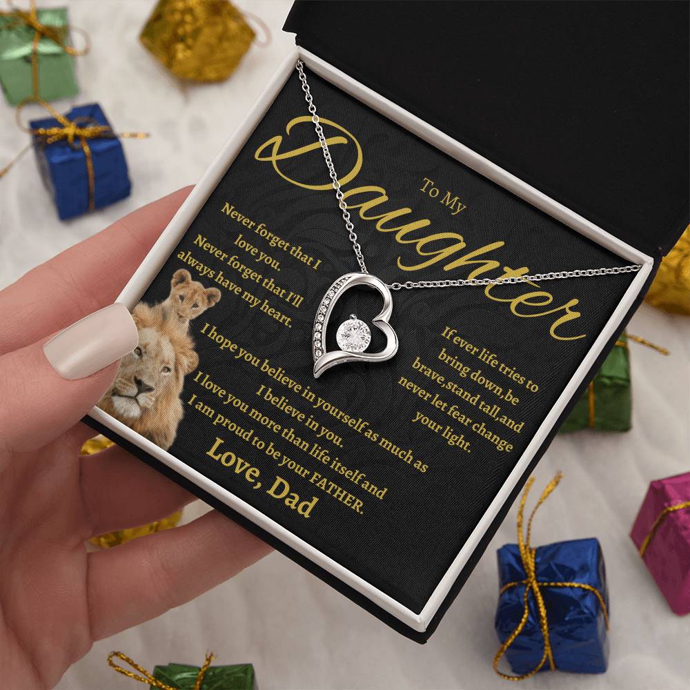 To My Daughter Necklace gift