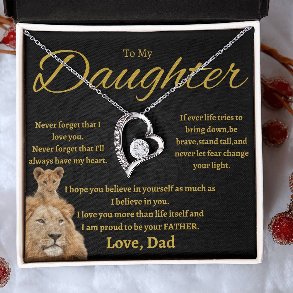 To My Daughter Necklace gift