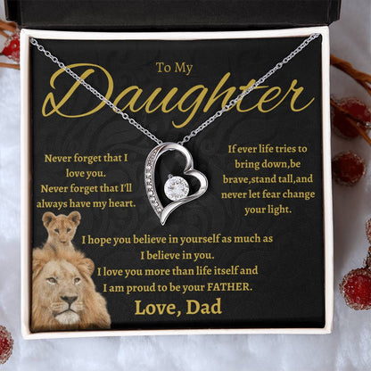 To My Daughter Necklace gift