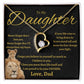 To My Daughter Necklace gift
