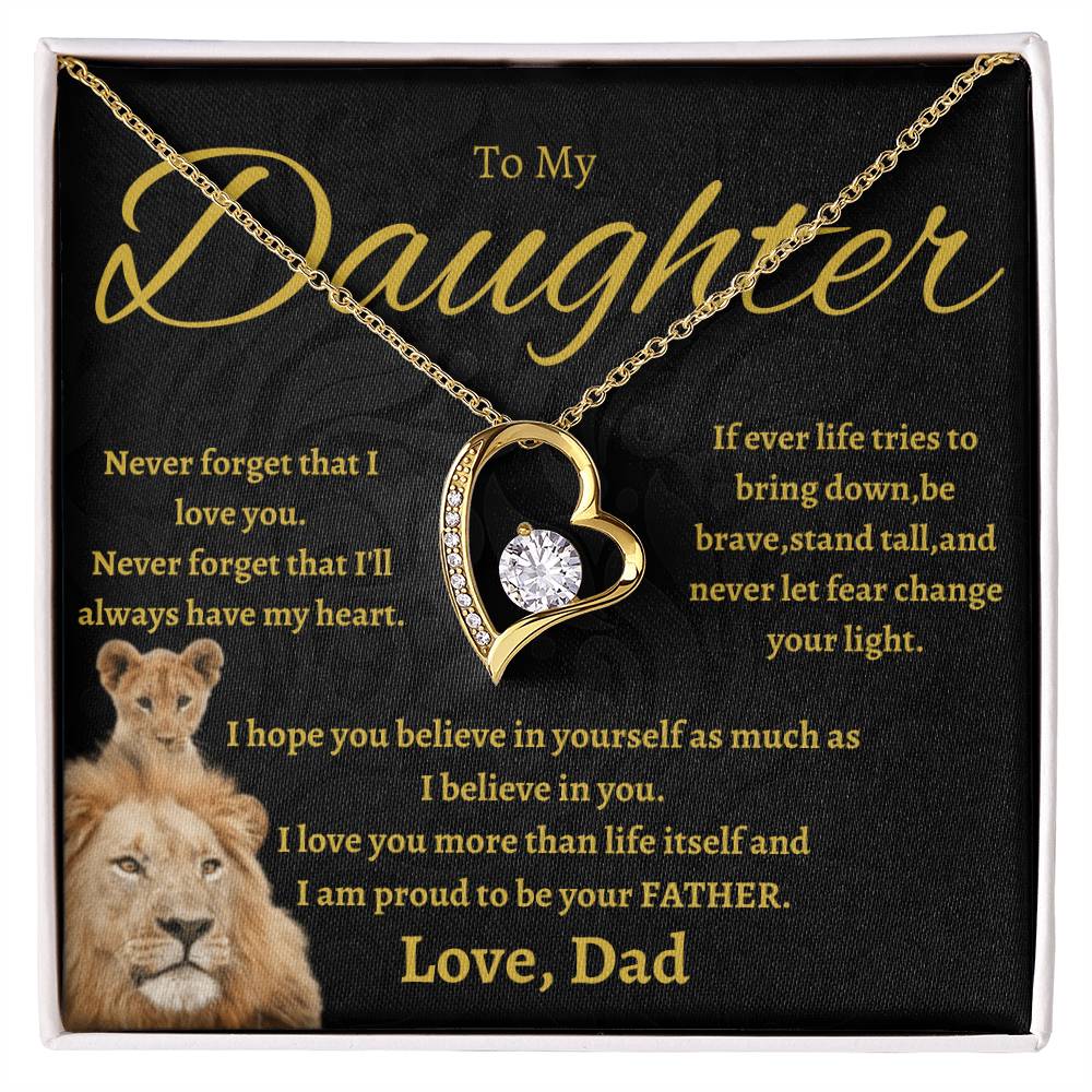 To My Daughter Necklace gift