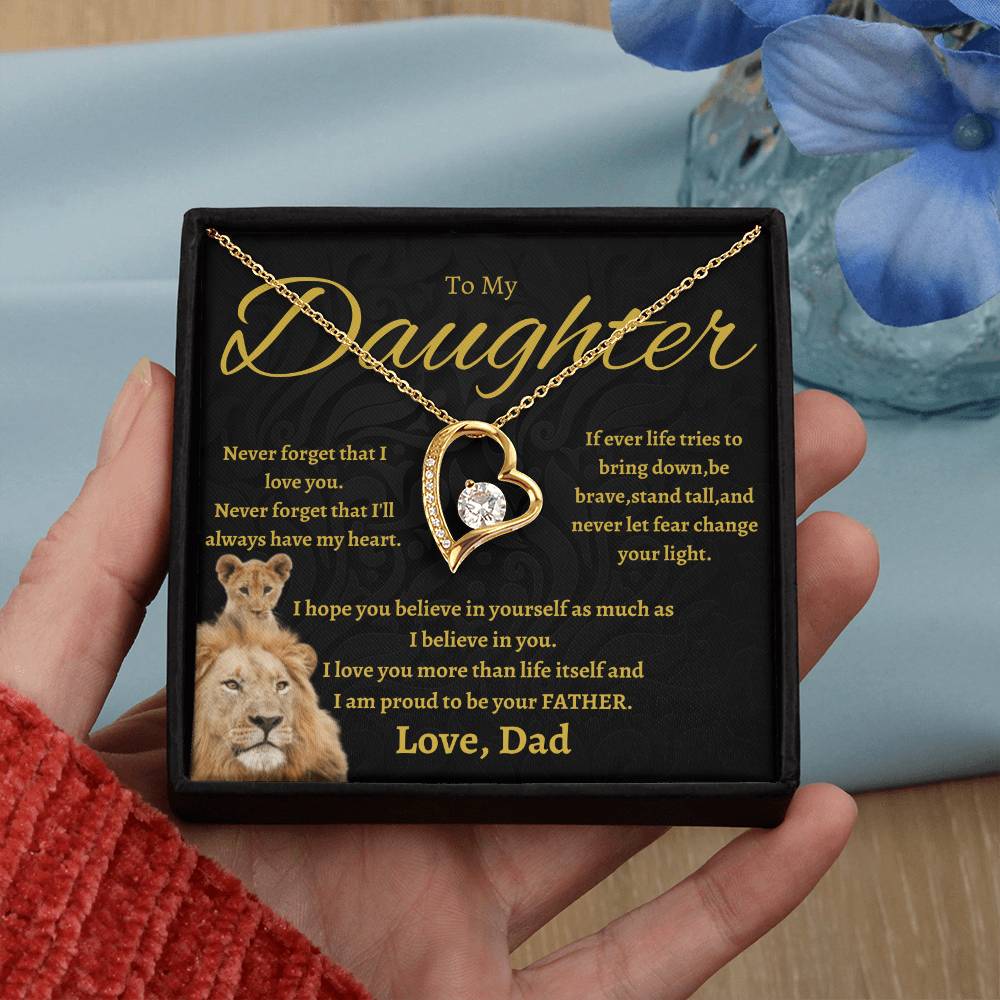 To My Daughter Necklace gift