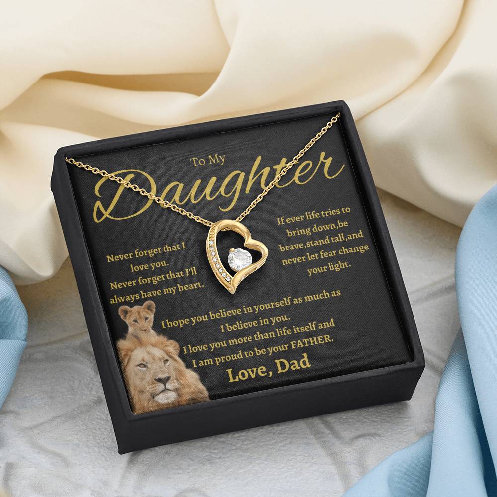 To My Daughter Necklace gift