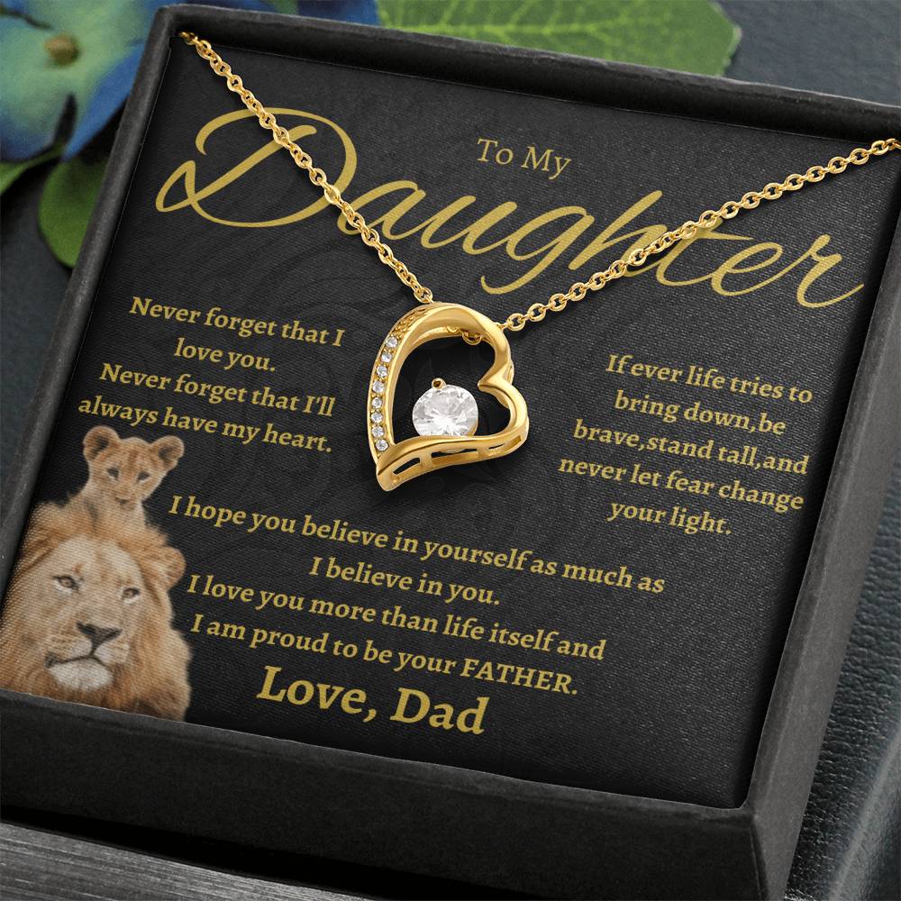 To My Daughter Necklace gift